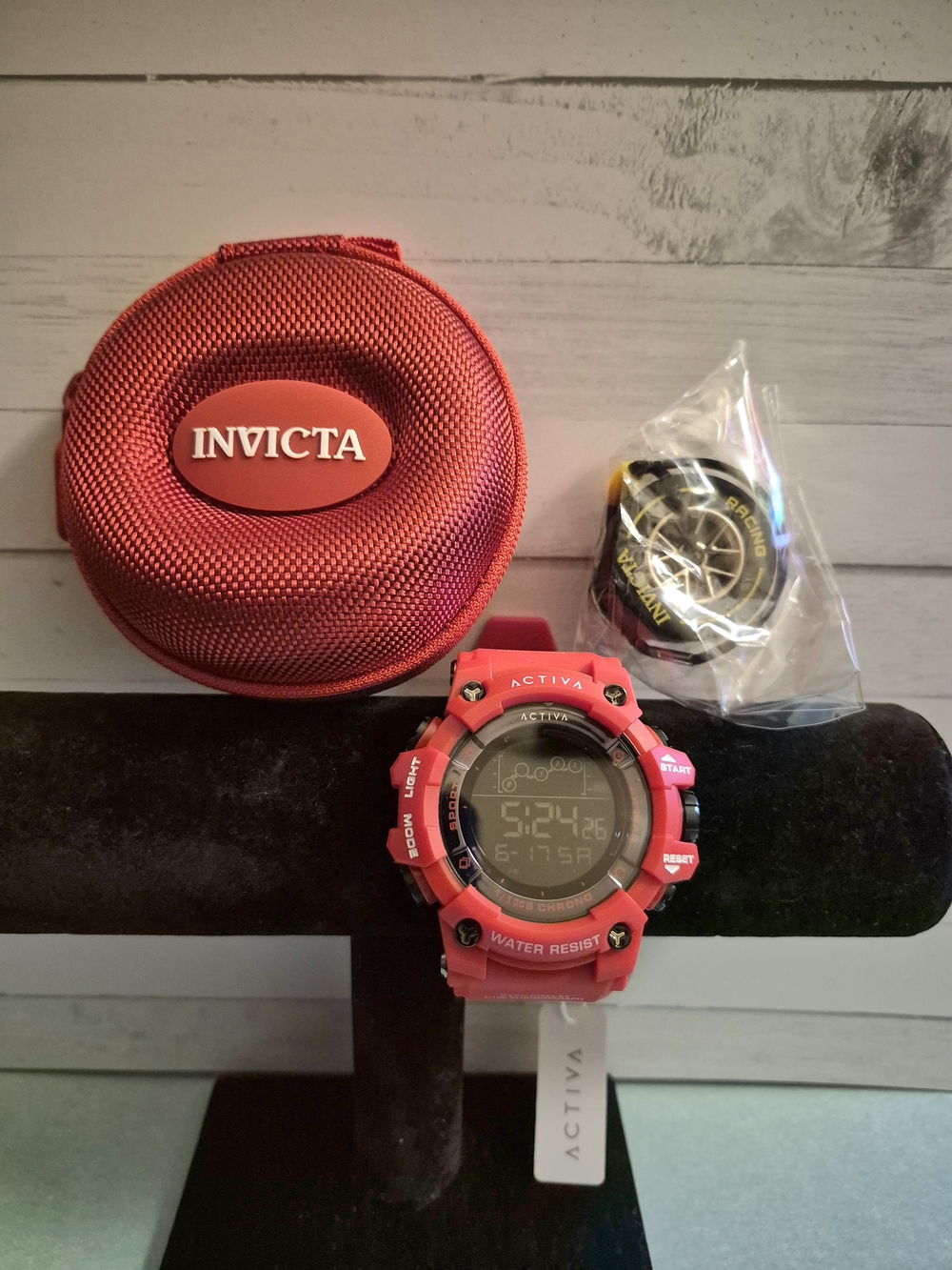 Invicta Activa Red Digital Sports Watch with Matching Red Case